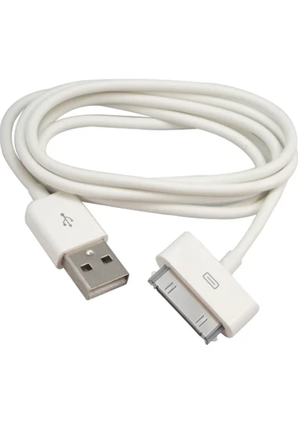 İPHONE 1 2 3 30 PİN USB ŞARJ KABLOSU SİYAH ürün görseli 1