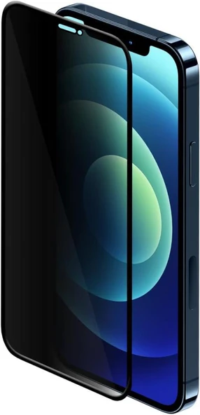 Buff iPhone 12 Mini 5D ile Uyumlu Privacy Ekran Koruyucu - Resim 2