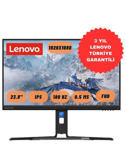 Lenovo Legion R24e 67CCGAC4TK 23.8 0.5 ms Full HD Pivot IPS 180 Hz Oyuncu Monitörü ürün görseli 1