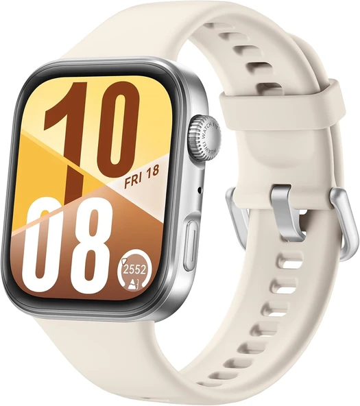 Huawei Watch FIT 4 Akıllı Saat, 1,8 inç ekran, 100'den fazla spor modu, fitness ve sağlık takipçisi, duygusal sağlık asistanı, 10 güne kadar pil ömrü, iOS ve Android uyumlu, beyaz ürün görseli 1