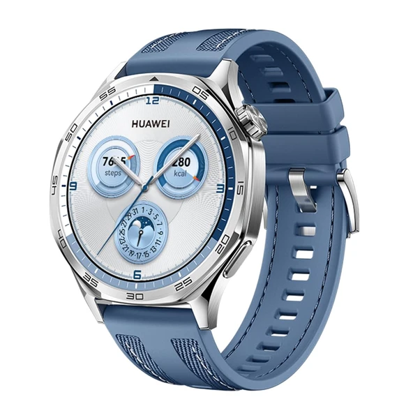 Huawei Watch GT 5 46 mm Akıllı Saat, Sanatsal Tasarım, Gelişmiş Koşu ve Bisiklet İşlevleri, Sağlık İzleme, 14 Güne Kadar Pil Ömrü, iOS ve Android ile Uyumlu, Mavi ürün görseli 1