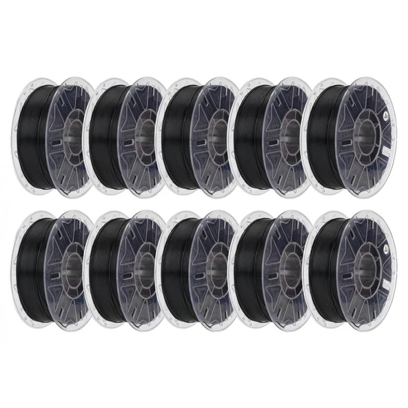 Creality Hyper PLA RFID 1.75mm Siyah 10'lu Paket, 3D Yazıcı için Yüksek Hızlı Filament 1.75 PLA (30-600mm/s) ürün görseli 1