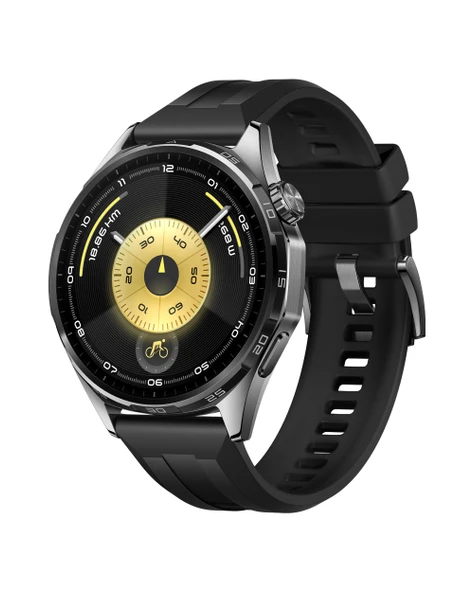 Huawei Watch GT 6 Akıllı Saat, GPS, 1,47" AMOLED ekran, 21 güne kadar pil ömrü, bisiklet sürme, 100'den fazla spor modu, Android™ ve iOS ile uyumlu, sağlık izleme, duygusal sağlık, siyah, 46 mm ürün görseli 1