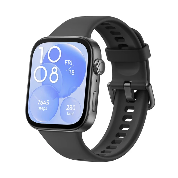 Huawei Watch FIT 3 Akıllı Saat, 1,82″ AMOLED ekran, Bluetooth aramaları, 10 güne kadar pil ömrü, iOS ve Android™ ile uyumlu, Sağlık ve Fitness yönetimi, GPS, +6 ay uzatılmış garanti, Siyah ürün görseli 1