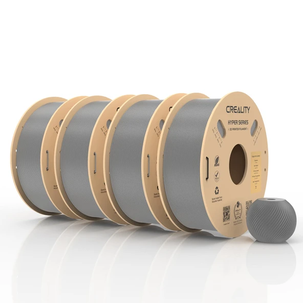 Creality PETG filamenti, Hyper PETG 1,75 mm 3D yazıcı filamenti, 30-600 mm/s, boyutsal doğruluk +/- 0,02 karton makara (8,8 lbs), çoğu FDM 3D yazıcıya uygun 4 kg kül ürün görseli 1
