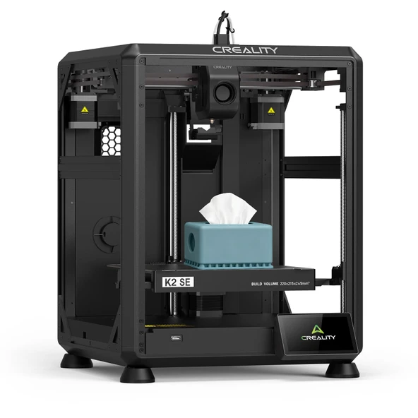 Creality K2 SE 3D Yazıcı 2026, 500 mm/sn yüksek hızlı baskı, doğrudan tahrikli ekstruder, akıllı otomatik tesviye, tam metal çerçeve, 220 × 215 × 245 mm baskı hacmi ürün görseli 1
