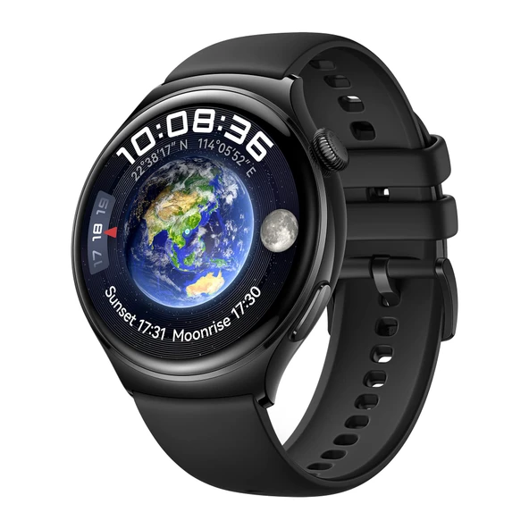 Huawei Watch 4 Siyah Floroelastomer Kayış, Siyah, Tek Boyut, Klasik ürün görseli 1