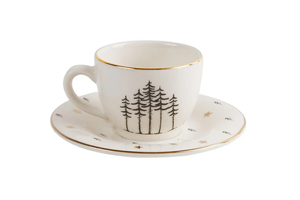 Porland Forest Tabaklı Kahve Fincanı 85 Cc 04LFH000459 ürün görseli 1