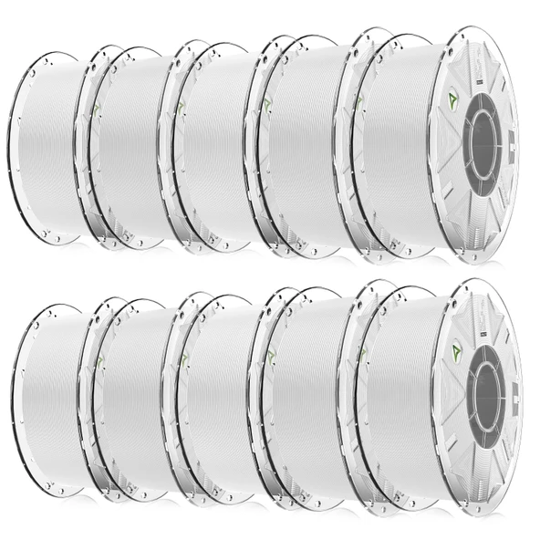 Creality PLA Filament, Hyper PLA RFID 3D Yazıcı Filamenti - Yüksek Hızlı 30-600 mm/s, 10kg, (22 lbs) Spool CFS Desteği, K2 Plus Combo ve Çoğu 3D Yazıcıyla Uyumlu Beyaz ürün görseli 1