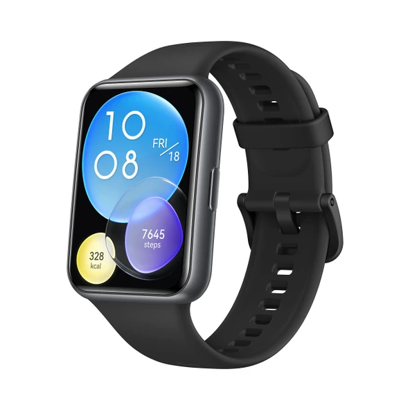 Huawei Watch FIT 2 SmartWATCH, 1,74 inç FullView ekran, Bluetooth çağrıları, sağlık yönetimi, uzun pil ömrü, animasyonlu hızlı egzersizler, SpO2 algılama, siyah ürün görseli 1
