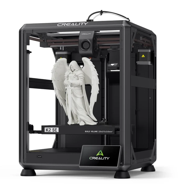 Creality K2 SE 3D yazıcı, CFS çok renkli baskıyı destekler, 500 mm/sn yüksek hızlı baskı, otomatik tesviye, titreşim kontrolü, doğrudan tahrikli ekstruder, yapım alanı 220 × 215 × 245 mm ürün görseli 1