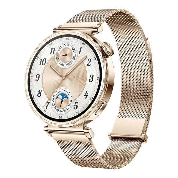 Huawei Watch GT 5 41 mm Akıllı Saat, Sanatsal Tasarım, Gelişmiş Koşu ve Bisiklet İşlevleri, Sağlık İzleme, 7 Güne Kadar Pil Ömrü, iOS ve Android ile Uyumlu, Altın ürün görseli 1
