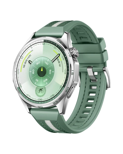 Huawei Watch GT 6 Akıllı Saat, GPS, 1,47" AMOLED ekran, 21 güne kadar pil ömrü, bisiklet sürme, 100'den fazla spor modu, Android™ ve iOS ile uyumlu, sağlık izleme, duygusal sağlık, yeşil, 46 mm ürün görseli 1