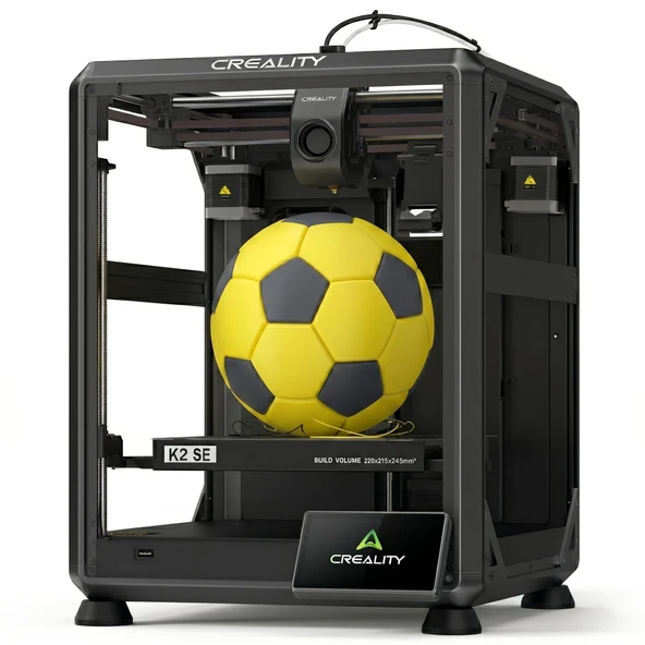 Creality K2 SE 3D yazıcı, 500 mm/sn yüksek hızlı baskı, CFS ile uyumlu çok renkli 3D yazıcı, sağlam metal çerçeve, otomatik tesviye, doğrudan tahrikli ekstruder, derleme hacmi 220×215×245 mm ürün görseli 1