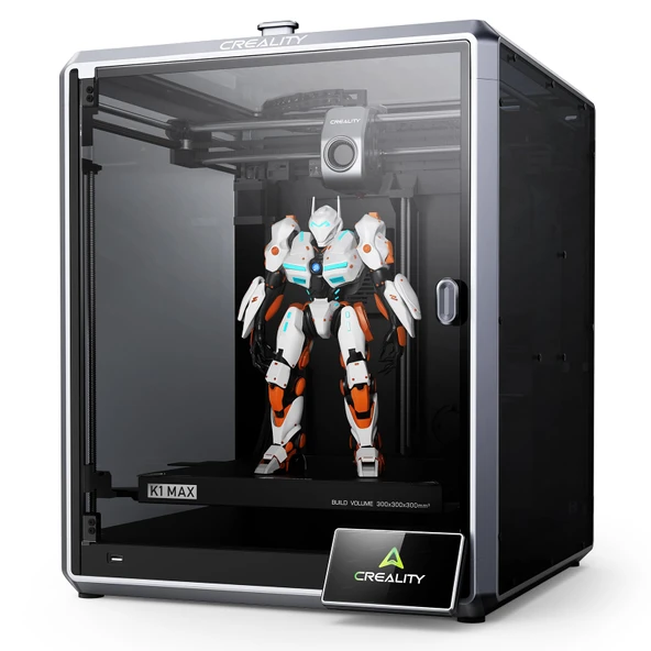 Creality K1 Max 3D yazıcı, Red Dot Ödülleri sahibi, 600 mm/s, otomatik seviyelendirme, çift soğutma, akıllı AI işlevi, kullanıma hazır, büyük baskı boyutu 300x300x300 mm ürün görseli 1