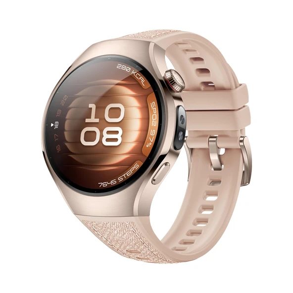 Huawei Watch 5 Akıllı Saat, Sağlık Bakışı, 5ATM Su Geçirmez, GPS, SpO2 parmak ucunda, Android™ ve iOS ile uyumlu, Safir Kristal, 30 Ay Garanti, 42 mm, Bej ürün görseli 1