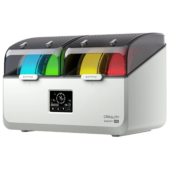 4 makara için Creality filament kurutma kutusu, Space Pi X4L filament saklama kutusu, 75°C'ye kadar 200W PTC ısıtıcı, iki ısıtma bölmesi sayesinde hızlı kuruma, PLA, PETG, TPU ve ABS için ürün görseli 1