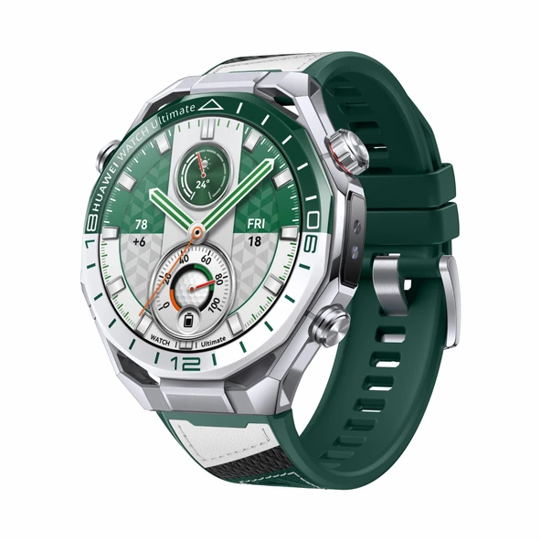 Huawei Watch Ultimate 2 Akıllı Saat, Profesyonel düzey golf özellikleri, 150 m dalış teknolojisi, Sonar tabanlı su altı iletişimi, X-TAP Teknolojisi, akıllı telefon olmadan eSIM mobil aramaları, Yeşil ürün görseli 1