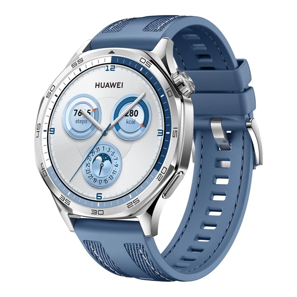 Huawei Watch GT 5 46 mm Akıllı Saat, Sanatsal Tasarım, Gelişmiş Koşu ve Bisiklet İşlevleri, Sağlık İzleme, 14 Güne Kadar Pil Ömrü, iOS ve Android ile Uyumlu, Mavi ürün görseli 1
