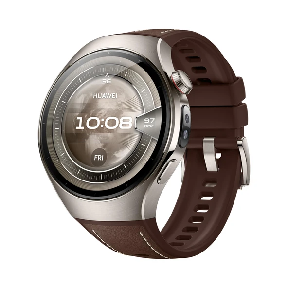 Smartwatch Huawei Watch 5, 46mm, Koyu Kahverengi Kompozit Kayış 55020EVY ürün görseli 1