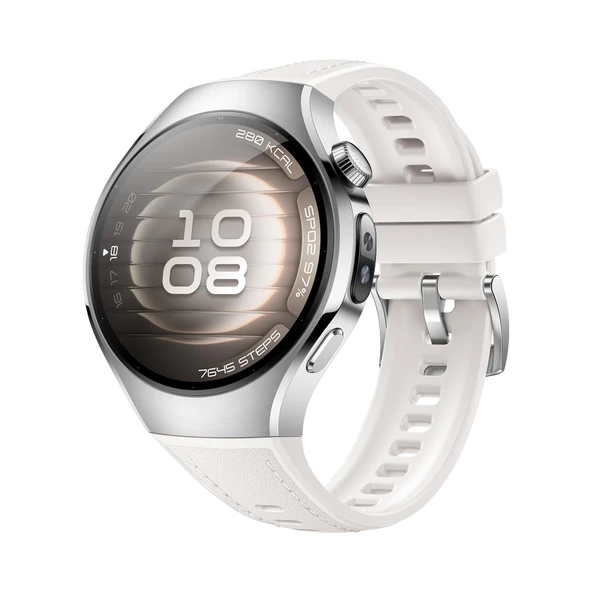 Huawei Watch 5 Smartwatch Erkek Kadın, Sağlık Bakışı, 5ATM Su Geçirmez, GPS, SpO2 parmak ucunda, Android™ ve iOS ile uyumlu, Safir Cam, 30 Ay Garanti, 42 mm, beyaz ürün görseli 1