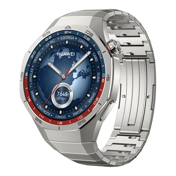 Huawei WATCH GT 5 Pro 46 mm Akıllı saat, sanatsal tasarım, profesyonel düzeyde spor işlevleri, sağlık takibi, EKG izleme, 14 güne kadar pil ömrü, GPS, Bluetooth çağrıları, iOS ve Android, Titanyum ürün görseli 1