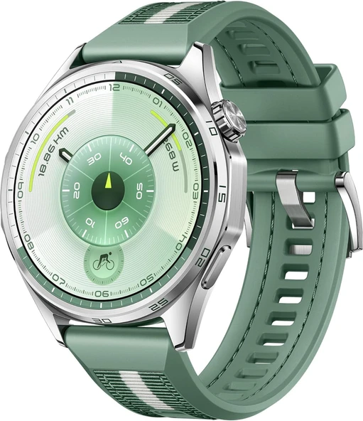 Huawei WATCH GT 6 GPS Akıllı Saat, 46 mm, AMOLED Dokunmatik Ekran, 21 Güne Kadar Pil Ömrü, Bisiklete binme, 100'den Fazla Spor Modu, iOS ve Android, Tüm Gün Sağlık İzleme, Duygusal Sağlık, Yeşil ürün görseli 1