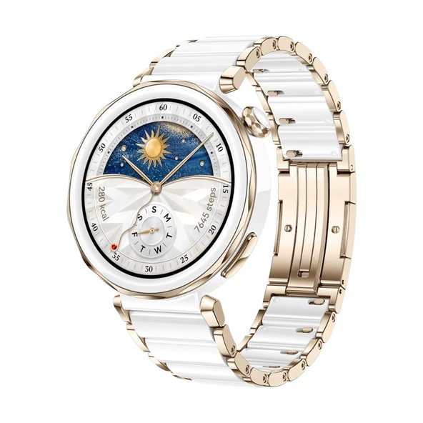 Huawei Watch GT 5 Pro 42mm Akıllı Saat, Keskin Kenar Tasarımı, Profesyonel Düzeyde Spor Saat, Sağlık Takibi, EKG İzleme, 14 Güne Kadar Pil Ömrü, GPS, Bluetooth Arama, iOS&Android, Beyaz Seramik ürün görseli 1