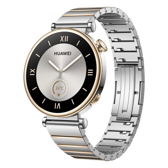 Huawei Watch GT 4 Akıllı Saat, 14 güne kadar pil ömrü, iOS ve Android™ ile uyumlu, Kalp atış hızı ölçümü, Spor saati, SpO2 ve GPS, +6 ay uzatılmış garanti, 41 MM, Gümüş ürün görseli 1