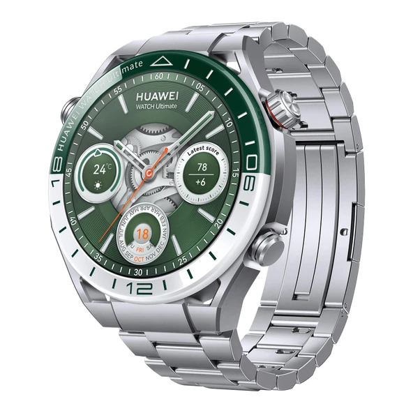 Huawei Watch Ultimate Smartwatch, Üstün Metal Görünüm, EKG Analizi, Golf Sahası Haritaları, 100 m Suya Dayanıklılık, 14 Güne Kadar Pil Ömrü, GPS, Bluetooth Çağrıları, iOS ve Android, Yeşil ürün görseli 1