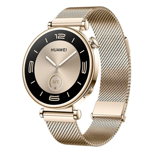 Huawei Watch GT 4 Akıllı Saat, 14 güne kadar pil ömrü, iOS ve Android™ ile uyumlu, Kalp atış hızı ölçümü, Spor saati, SpO2 ve GPS, +6 ay uzatılmış garanti, 41 MM, Altın ürün görseli 1