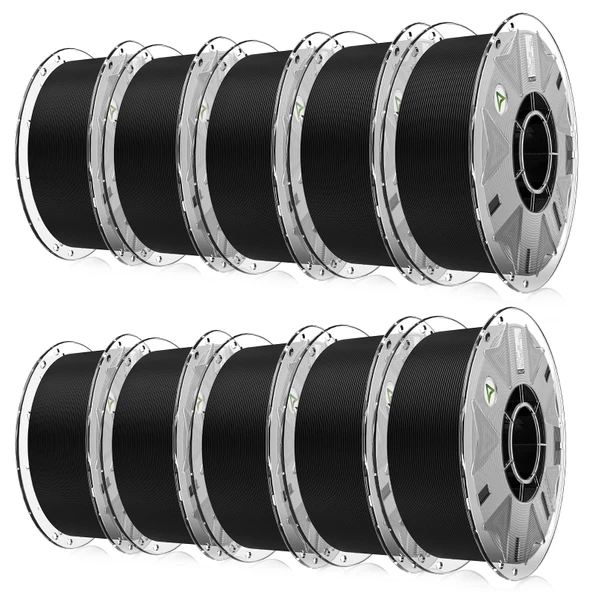 Creality PLA Filament, Hyper PLA RFID 3D Yazıcı Filamenti - Yüksek Hızlı 30-600 mm/s, 10kg, (22 lbs) Spool CFS Desteği, K2 Plus Combo ve Çoğu 3D Yazıcıyla Uyumlu Siyah ürün görseli 1