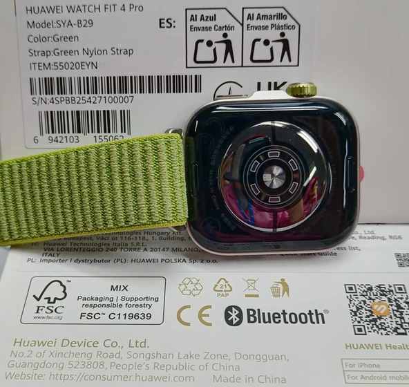 Huawei WATCH FIT 4 Pro Akıllı Saat, Profesyonel Düzeyde Doğa Sporları, Safir Kristal ve Titanyum, 10 Güne Kadar Pil Ömrü, EKG, Hafif Spor Saat, Android ve iOS ile uyumlu, Yeşil + FreeBuds SE 2 ürün görseli 1