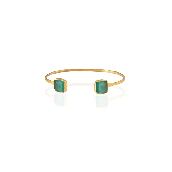 Kadir Jewellery 22 Ayar Altın Kaplama El İşçiliği Zirkon Taşlı Kadın Charm Bileklik ürün görseli 1