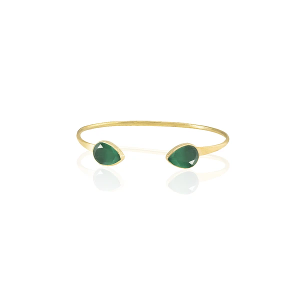 Kadir Jewellery 22 Ayar Altın Kaplama El İşçiliği Zirkon Taşlı Kadın Charm Bileklik ürün görseli 1