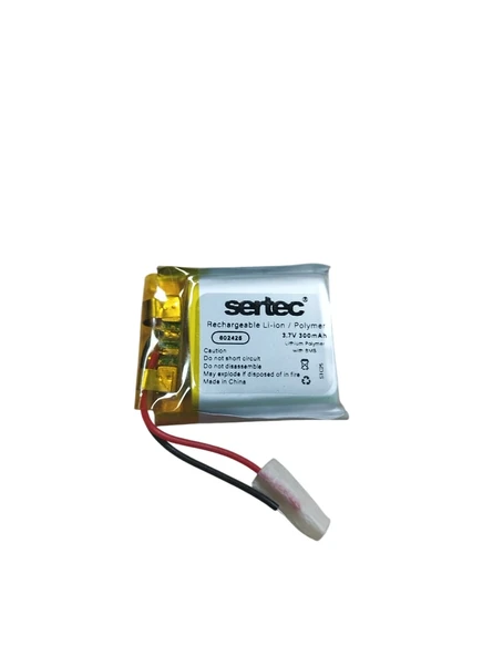 Sertec 602425 3.7V 300mAh Li-Polymer Pil (Devreli/1.5A) ürün görseli 1
