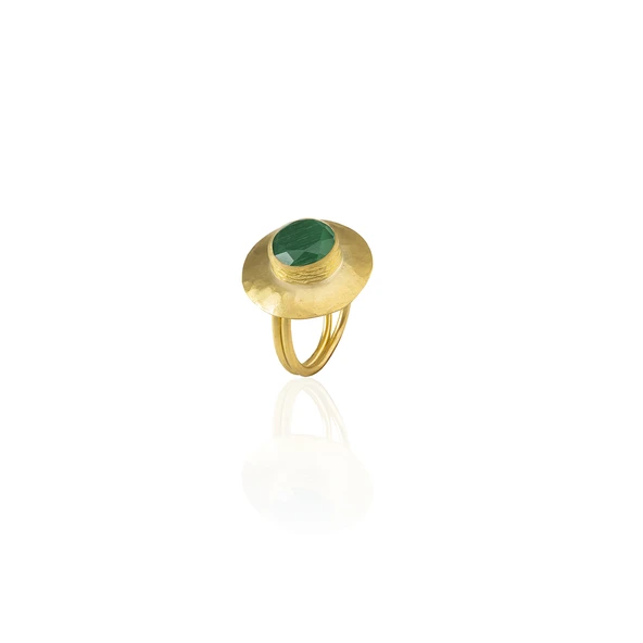 Kadir Jewellery 22 Ayar Altın Kaplama Zirkon Taşlı Kadın Vintage Yüzük ürün görseli 1