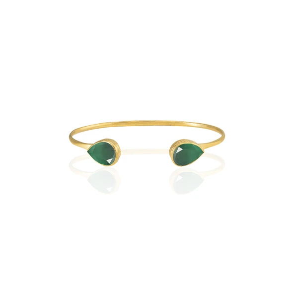 Kadir Jewellery 22 Ayar Altın Kaplama El İşçiliği Zirkon Taşlı Kadın Charm Bileklik ürün görseli 1