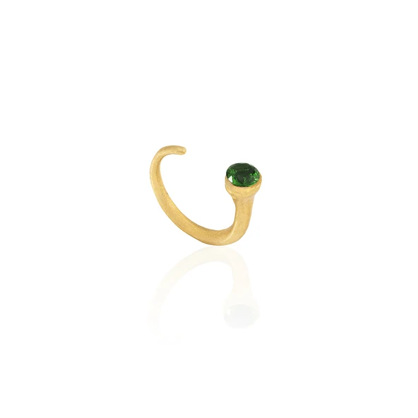 Kadir Jewellery 22 Ayar Altın Kaplama Zirkon Taşlı Ayarlanabilir Kadın Minimal Yüzük ürün görseli 1