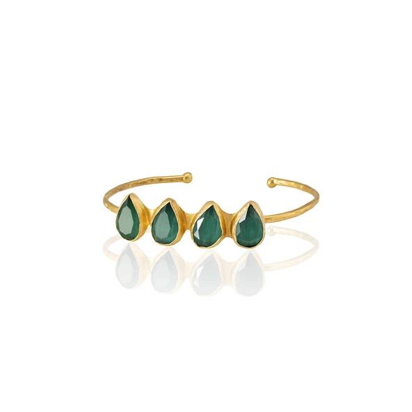 Kadir Jewellery 22 Ayar Altın Kaplama Zirkon Taşlı Ayarlanabilir Trend Bilezik ürün görseli 1