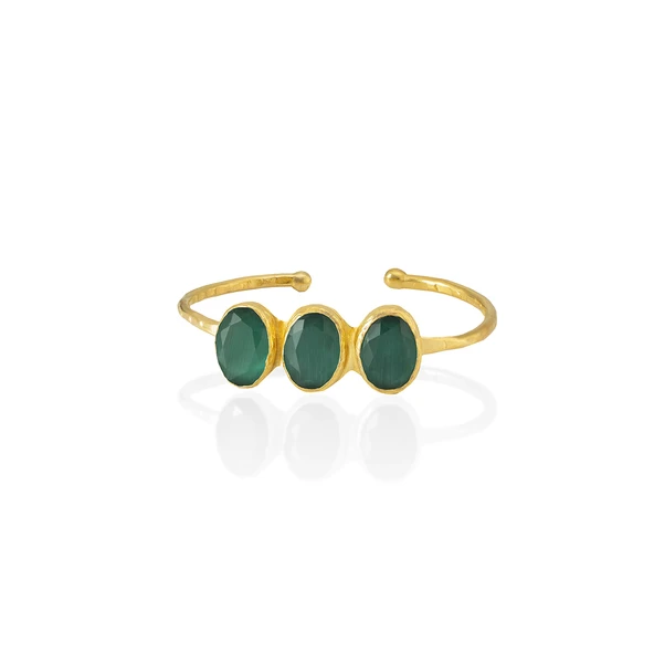Kadir Jewellery 22 Ayar Altın Kaplama Zirkon Taşlı Ayarlanabilir Trend Bilezik ürün görseli 1
