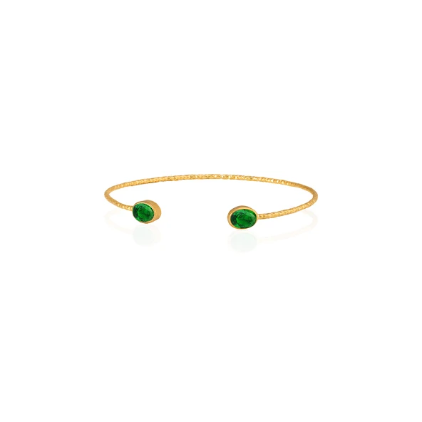 Kadir Jewellery 22 Ayar Altın Kaplama El İşçiliği Zirkon Taşlı Kadın Charm Bileklik ürün görseli 1