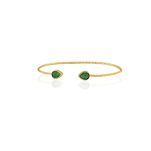 Kadir Jewellery 22 Ayar Altın Kaplama El İşçiliği Zirkon Taşlı Kadın Charm Bileklik ürün görseli 1