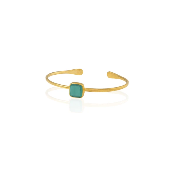 Kadir Jewellery Zirkon Taşlı Ayarlanabilir 22 Ayar Altın Kaplama Bilezik ürün görseli 1