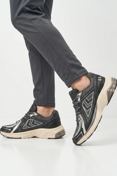 Siyah Gri Fileli Unisex Spor Ayakkabı ürün görseli 1
