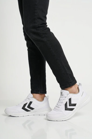 Beyaz Siyah Fileli Unisex Spor Ayakkabı ürün görseli 1