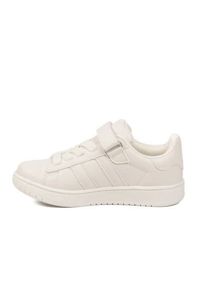 Beyaz Cırtlı Erkek Çocuk Sneaker - Resim 4