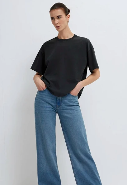 Mavi M1614313 Mavi Basic Tişört T-Shirt Kadın Tişört - Resim 3