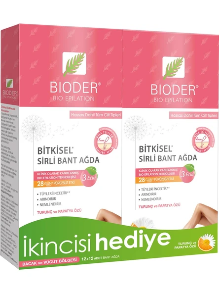 Bioder Bitkisel Sirli Bant Ağda Hassas Dahil Tüm Cilt Tipleri ürün görseli 1