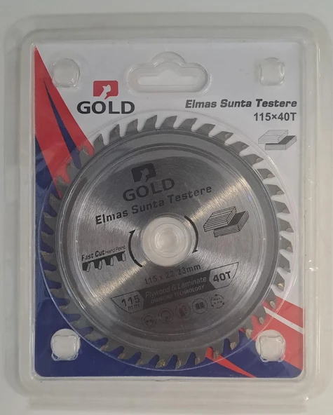 SUNTA - AHŞAP ELMAS DAİRE TESTERE - GOLD ELMAS TESTERE 115 LİK TCT ( 115 mm x 40 T x 22.23 mm ) ürün görseli 1